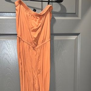 Peach Strapless Jumpsuit Size S